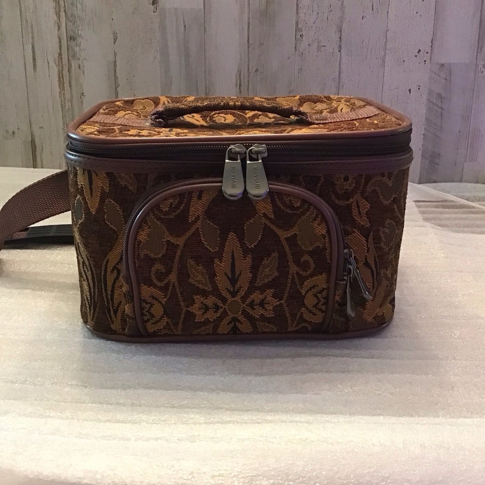 Raviani Gold Tapestry Cosmetic Bag